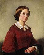 Theodor Leopold Weller Portrat einer Dame mit Brosche Sweden oil painting artist